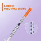 1ml/cc 30G 1/2" Syringe, Laboratory Syringes, Pack of 100