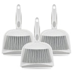Dust pan, Mini Dustpan and Brush Set, Small Broom and Dustpan Set, Small Hand Broom and dust pan Set, Whisk Broom, Dust pan and Brush for Desk, Table, Home, Kitchen Necessities (Gray 3 pcs)
