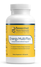Researched Nutritionals Energy Multi-Plex - Adrenal Health, Energy Support & Cognitive Supplement with 14 Researched Ingredients - Vegan Energy Supplements (90 Capsules)