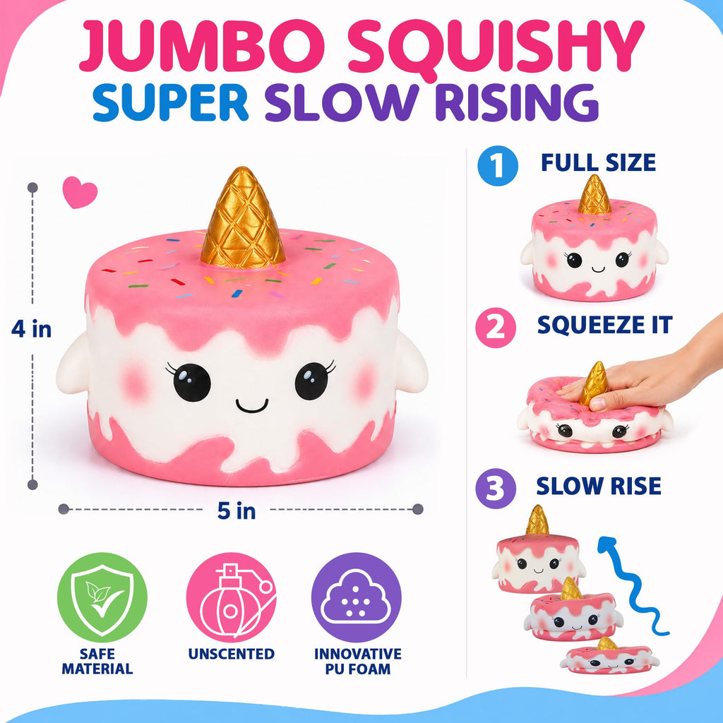 Jim&Gloria Paint Your Own Squishies, Jumbo Squishy Toy Gifts for Girls and Boys 8 9 10 11 12 13 14, Arts and Crafts Squeeze Toys, Party Favors for Birthday, Christmas Gift, Pack of 3