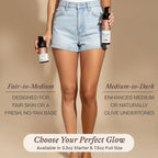 Self Tanner Tanning Mousse Kit - USA Made with Natural & Organic Ingredients, Self Tanner Mousse and Mitt, Tan Kit, Fake Tan Tanning Foam, Fair to Medium, Sunless Tanners Best Sellers