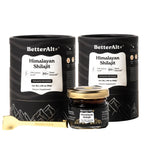 Better Alt Pure Himalayan Shilajit Resin Pack of 2 High Potency Gold Grade 150 Servings for Energy Boost & Immune Support, 85+ Trace Minerals, 75%+ Fulvic Acid, with Lab Test Report,400 mg