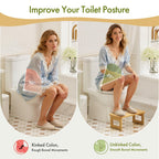 AmazerBath Bamboo Toilet Stool, Squat Potty Stool for Adults, Non-Slip Pooping Stools for Bathroom, Portable Potty Step Foot Stools for Kids, Assembly Required, 6.8''