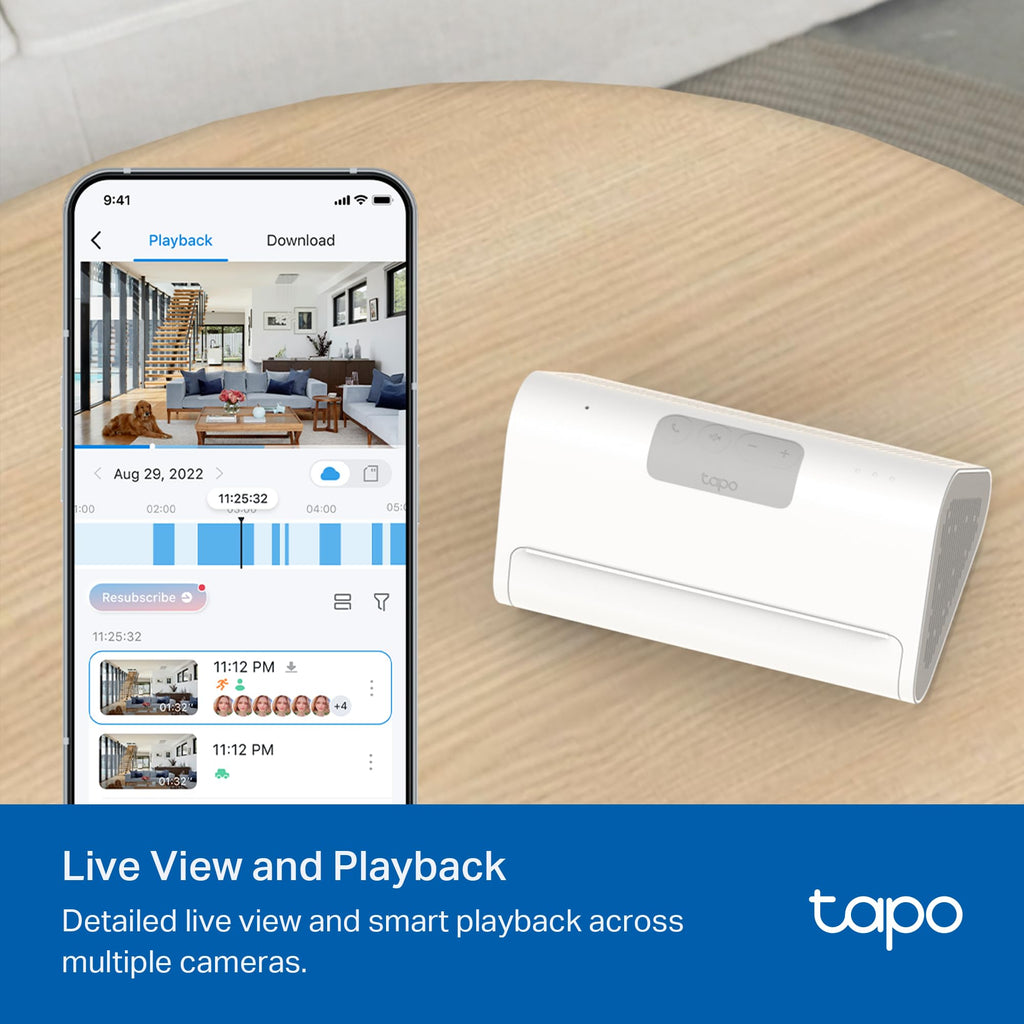 Tapo CentralHub for Smart Home Devices – Connect up to 16 Tapo Cameras & 64 Sub-G Sensors, 16GB Built-in Storage + 2.5'' SATA Expandable Storage Option, Improves Camera AI Accuracy - H500