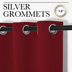 NICETOWN Burgundy Red Blackout Curtains for Living Room 42" x 63" 2 Panels