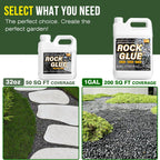 4 Gallon Rock Glue & Mulch Binder - Concentrated Sprayer-Ready Landscape Adhesive for Pea Gravel, Pebbles, and Stone | Strong Gravel Lock for Walkways, Patios & Erosion Control