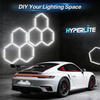 HYPERLITE Gen II Hexagon Garage Lights: 399W 39900LM 14 Grids Hexagon Led Light, 6500K Ultra Bright Honeycomb Hex Lights, Easy Install, Durable Design for Garage, Car Detailing, Workshops, Shops, Gym