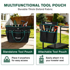 KELHOMECL Garden Kneeler and Seat - Extra Wide Thick EVA Pad, Heavy Duty Foldable Garden Bench Holds 350lbs, 2-in-1 Gardening Stool with Detachable Tool Bags, Gardening Gifts for Women, Men & Seniors