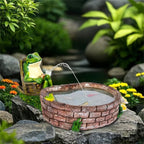 RPYFMMKPF Solar Frogs for Outdoors, Fishing Frog-Shaped Garden Decor, Patios, Yards, and Lawn Ornaments Frog Gifts for Women