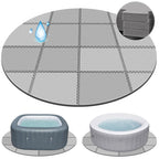 78 Inch Round Hot Tub Mat - Extra-Thick Interlocking Hot Tub Protective Pad Spa Pool Foam Insulation Mat Ground Base Flooring Protector for Portable Inflatable Hot Tub Accessories Outdoor Indoor