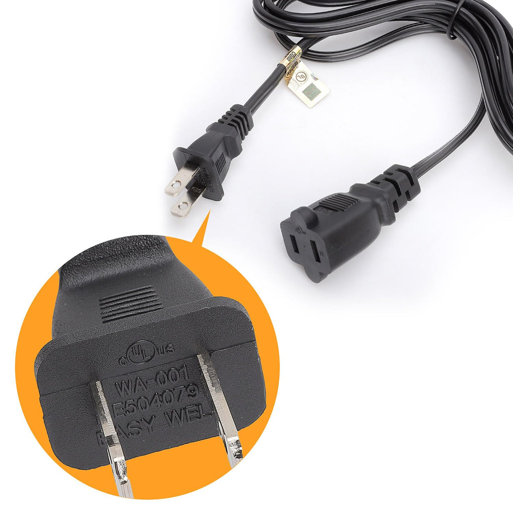 15-Feet Long Polarized US 2-Prong Male-Female Extension Power Cord Cable, 16AWG 2 Outlet Extension Cable Cord US AC 2-Prong Male/Female Power cable10A/125V, Nema 1-15P to 1-15R Cable Polarized