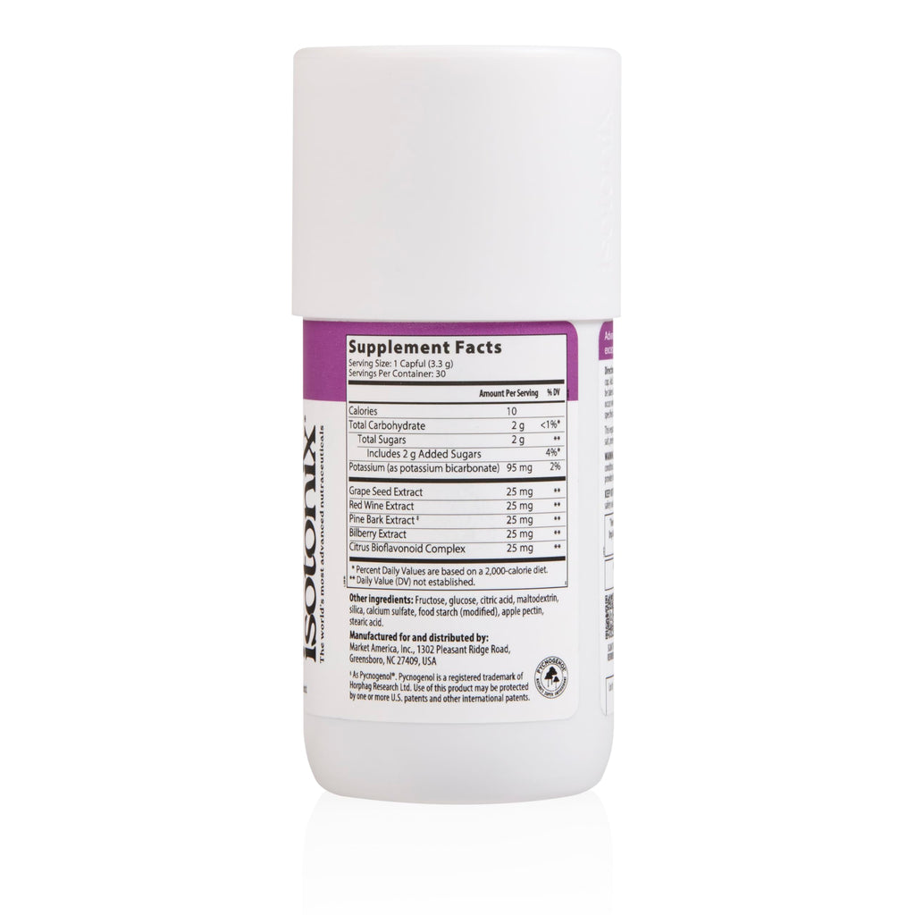 Isotonix OPC-3 Antioxidant Supplement - Pycnogenol, Grape Seed Extracts, Bilberry, Red Wine & Pine Bark Extracts - for Heart & Circulatory Support - Isotonic, Vegan, Gluten Free - 30 Servings