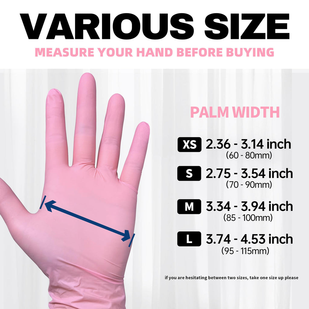 BEASTEK Nitrile Disposable Gloves, 4 mil Powder-Free Latex-Free Medical Food Grade Cleaning Esthetician Glove, 100 Pcs (Small)