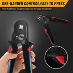 Ferrule Crimping Tool Kit,Wire Ferrule Kit Crimper Connectors，4 corners Self-adjustable AWG23-7 gauge 1800PCS Ferrules Electrical Terminal，Crimpers Tools Pin Terminals Ratchet Pliers for Audio,Car,DIY