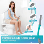 Toilet Aids Set for Wiping - Long Handle Butt Wiper for People Overweight, Elderly and Disabled, Bottom Buddy Wiping Aid for Bathroom ( 4PCS Personal Hygiene Kit )