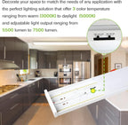 hykolity 4FT LED Wraparound Light Fixture with 3 Wattages/3 Lumens/3 CCT Selectable, 55W/65W/75W, 5500lm/6500lm/7500lm, 3000K/4000K/5000K, Flush Mount Office Ceiling Light, ETL