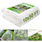 KLEWEE 10 x 50 FT Garden Mesh Netting, Ultra Fine Mesh Plant Netting Covers