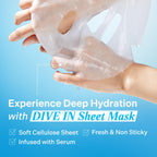 Torriden DIVE IN Hyaluronic Acid Facial Mask (10 sheets) | Deep Hydration Korean Face Sheet Mask | Panthenol & Allantoin | Korean Skincare Mask