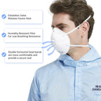 GIKO N95 Respirator Masks - 15Pcs NIOSH Certified Safety Masks Cup Particulate Respirator Mask with Breathing Valve for Adult, Men, Women, White
