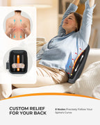 CooCoCo 14"×19" Shiatsu Back Massager with Heat, Birthday Gifts for Dad Mom Women Men Husband, Portable Massage Chair Pad, Kneading Massage Tools for Pain Relief, Chair Massager for Office Home