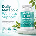 Jade Supplements Pure Berberine, 60 Vegetarian Capsules