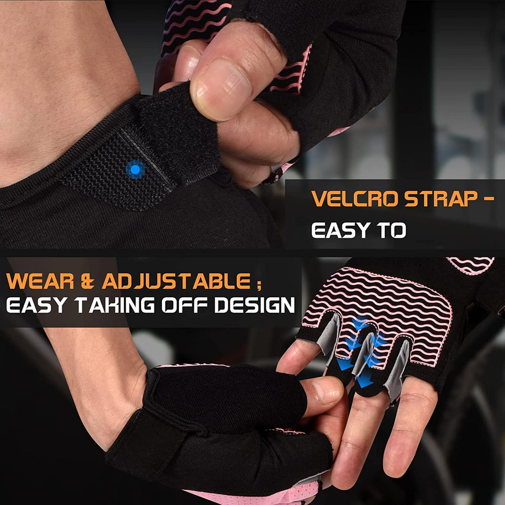 Sunnex Fingerless Gym Gloves for Weightlifting - Lightweight, Breathable Fitness Gloves for Training, Lifting, Cycling, Climbing, Rowing