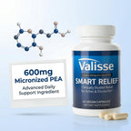 Jqewlg Valisse Smart Relief Pea 600mg - Multi-Pathway Support Formula, Immune Balance, Calm Mind & Body, Joint Comfort & Mobility Support - 60 Capsules