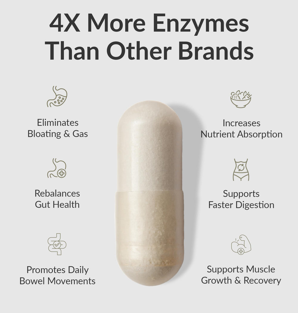 BiOptimizers MassZymes - Complete Digestive Enzymes Supplement for Gut Health - Bloating Relief for Men and Women - Lipase Amylase Bromelain Digestive Enzymes (250 Capsules)