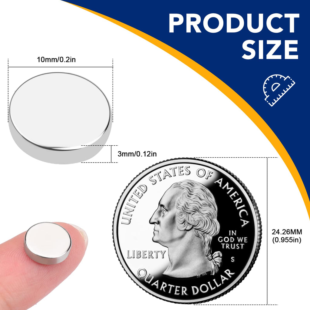 DIYMAG 80 Pack Small Strong Magnets, 10x3mm Rare Earth Magnet
