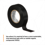 3M Temflex Multi-Purpose Vinyl Electrical Tape 165, Black, 3/4 in x 60 ft (19 mm x 18 m), 10 Roll Pack
