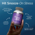 BRAINMD Stress Relief & Sleep Supplement - Natural Calming Formula with GABA & Magnesium - 60 Capsules