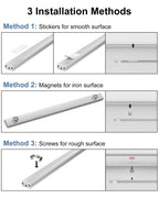 ASOKO Under Cabinet Lighting, 4500K Daylight, 3 Pack 12 inch Linkable