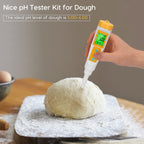 YINMIK Digital pH Meter for Food, pH Probe for Sourdough and Bread Dough, Checking The pH of Fermenting Sausages and Salami, Waterproof pH Tester for Solid and Liquid Soft Soil Sample…