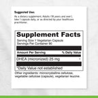 DAVINCI Labs Micronized DHEA 25 mg - Dietary Supplement to Support Immune System, Thyroid Health and Healthy Hormone Levels* - with 25 mg Micronized DHEA - Gluten-Free - 90 Vegetarian Capsules