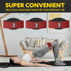 Tribe Lifting Fabric Resistance Bands for Exercise - Hip Bands for Working Out Legs, Glutes, Knees and Thighs for Men and Women - Cloth Circle Booty Bands for Physical Therapy (Red)