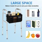 Walker Basket - Foldable Walker Bag with Cup Holder - Fits Folding Walkers - Ideal Walker Accessories for Seniors with Limited Mobility to Carry Water Bottles, Books, Essentials & More