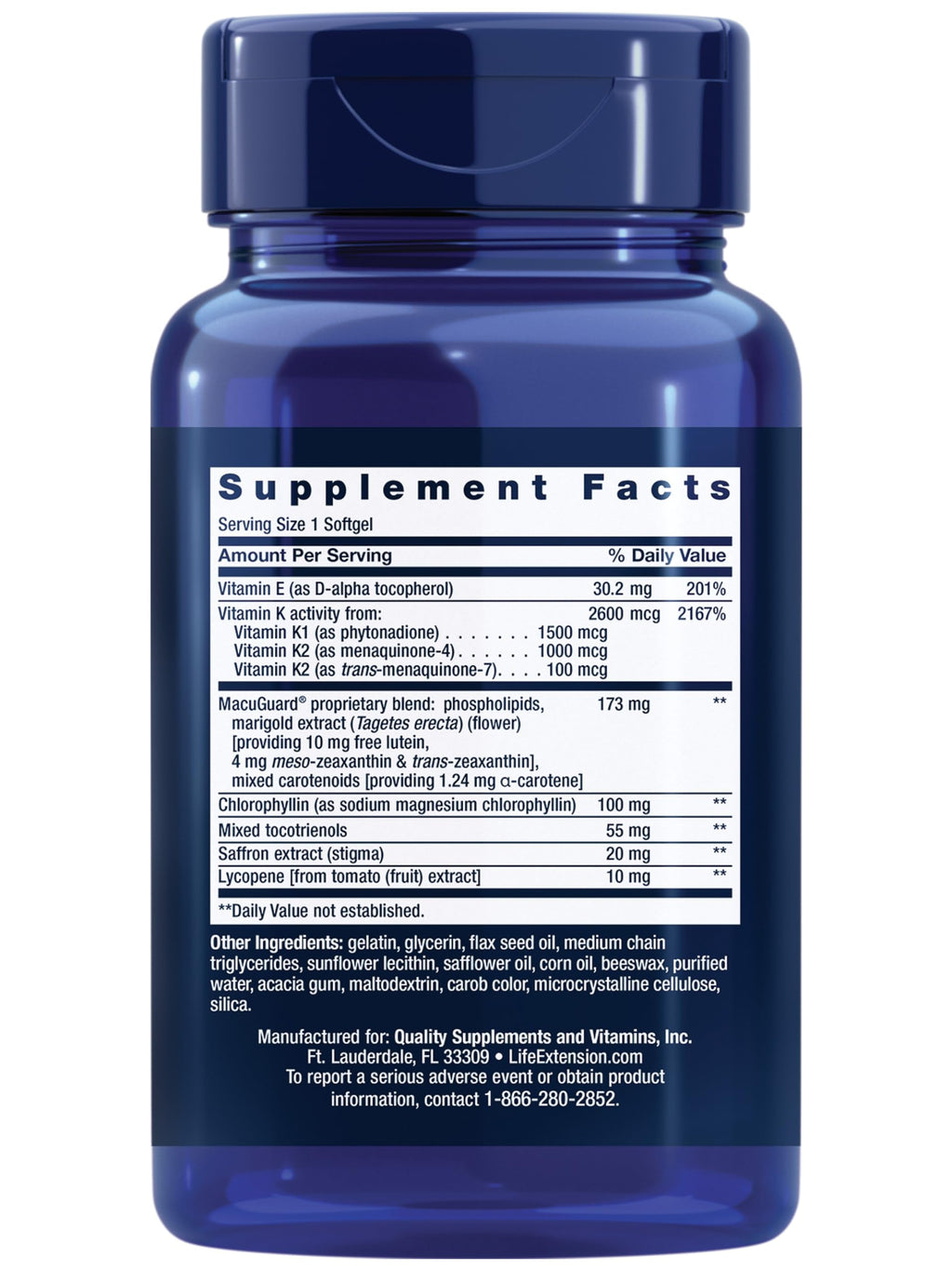 Life Extension Once-Daily Health Booster, Vitamins E, K1 & K2, phospholipids, Fat-Soluble nutrients for Eye Health, Bone Health, Heart Health, Gluten-Free, 1 Daily, Non-GMO, 30 softgels