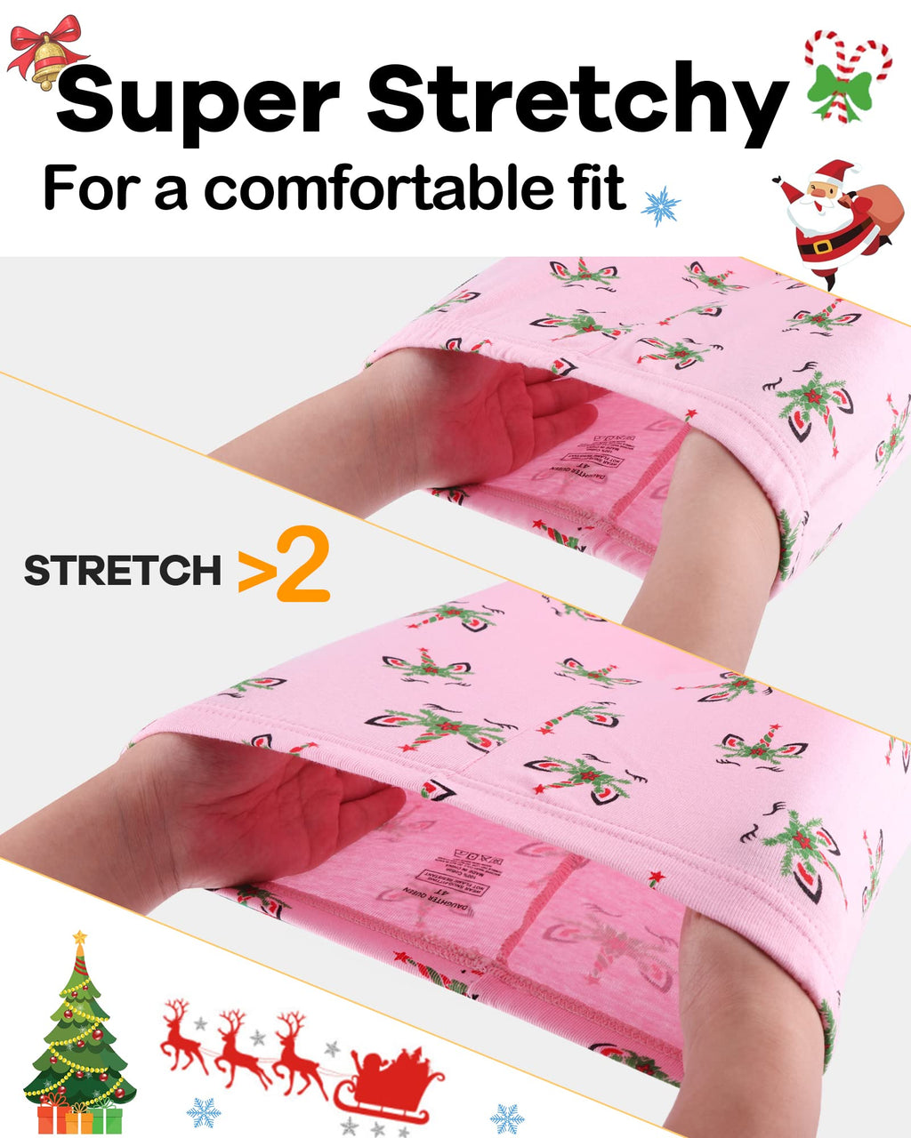 DAUGHTER QUEEN Girls Christmas Pajamas Set 100% Cotton Pjs Unicorn Pajamas for Big Girls Pj Kids Sleepwear Clothes Xmas Jammies Size 12 11 10-12 Youth Years
