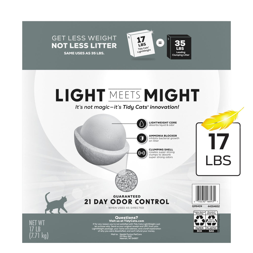 Purina Tidy Cats LightWeight 4-in-1 Strength Cat Litter, 17 lb