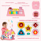 Marstone Toddler Toys for 1 Year Old Girl Gifts: First 1st Birthday Gifts for Girls and Boys, 8-in-1 Musical Learning House Baby Toys 6-12 12-18 Months, Educational Toddler for Ages 0-2