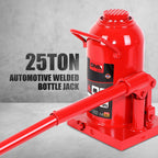 DNA Motoring 25 tons / 55115.5 lbs Lifting Automotive Welded Hydraulic Bottle Jack for Repair Vehicle, Pickup, Truck, w/Manual Handle, Red,TOOLS-00363