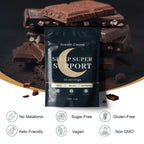 Magnesium Hot Cocoa – Melatonin-Free Natural Sleep Aid Hot Chocolate for Adults with Reishi Mushroom, L-Theanine & Zinc Glycinate – Relaxation & Restful Sleep Support Mushroom Coffee, 30 Servings