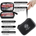 VRIEXSD Premium First Aid Kit, 320 Piece Waterproof Hard Shell Eva First Aid Kit for Home, Camping, Cars, Hiking, Travel, Businesses & Outdoor Emergencies - Emergency Medical Kits (Black)