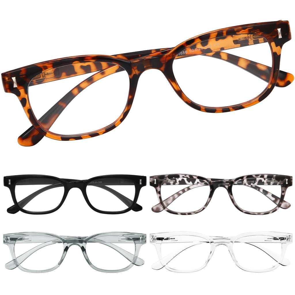 BLS BLUES 5 Packs Reading Glasses for Women Blue Light Blocking, Vintage Computer Eyewear