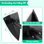 Garden Hoe, Heavy Duty Trenching Hoes with 60 Inch Long Handle, Sharp Edge Triangle Weeding Hoe Garden Tools for Weeds Removal,Cultivating,Digging,Loosen Soil, Trenching, Landscaping Manual Weeder
