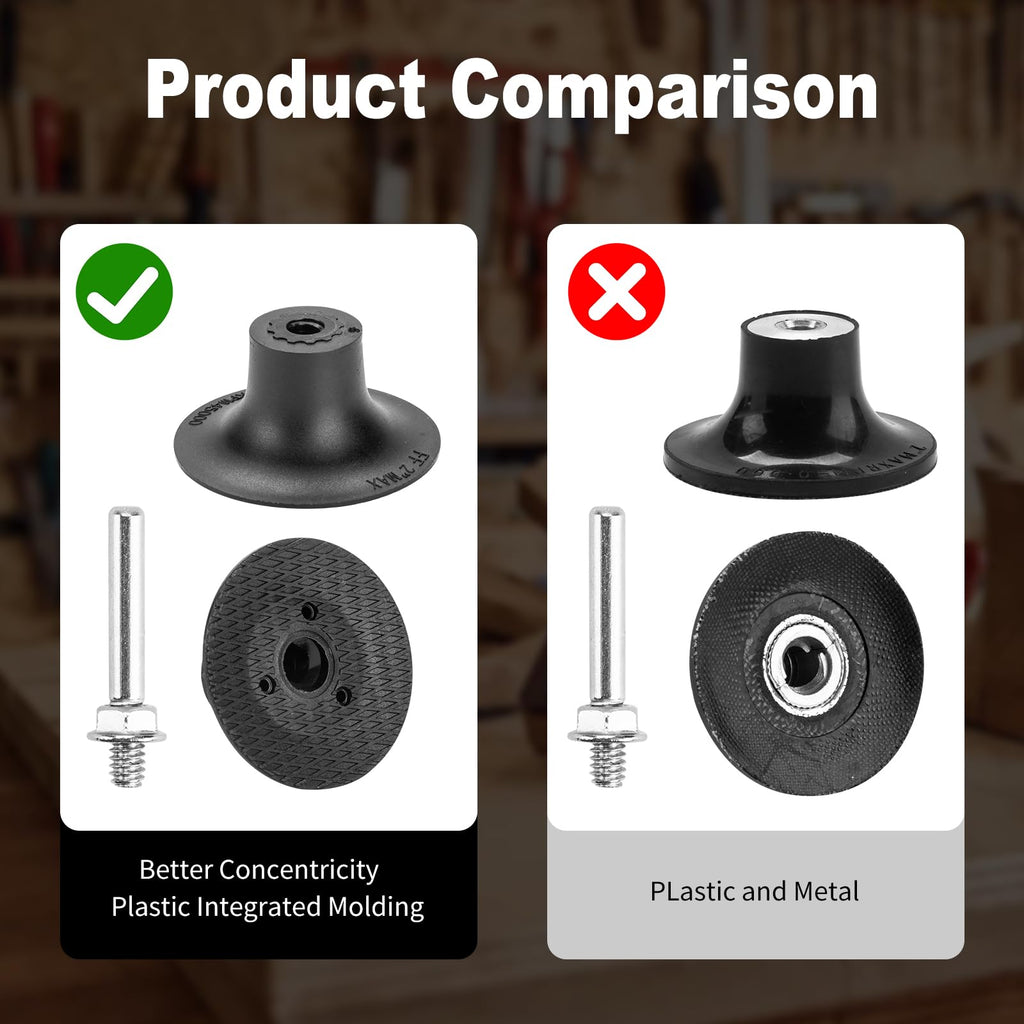 HOMO FABER 50 PCS 2 Inch Flap Discs for Die Grinder with 1/4" Holder | 36/60/80/120 Grit Roll Lock Sanding Discs | Surface Prep, Stripping, Grinding, Polishing, Deburring, Rust & Paint Removal