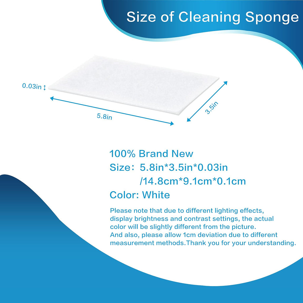 100PCS Eraser Sheets, Magic Cleaning Sponge Reusable, Thin Nano Dish Sponge Cleaner Pads Eraser Wipes for Kitchen Shoe Furniture Bathroom Shower Sink Hard-to-Reach Places