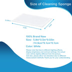 100PCS Eraser Sheets, Magic Cleaning Sponge Reusable, Thin Nano Dish Sponge Cleaner Pads Eraser Wipes for Kitchen Shoe Furniture Bathroom Shower Sink Hard-to-Reach Places