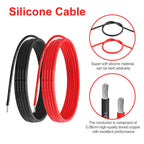 10 AWG Gauge Silicone Wire Electrical Cable（25ft red &25ft Black） Soft & Flexible 0.08 mm Tinned Copper core High Temperature Resistant Silicone Wire for Arduino Projects, RC Cars, Boat, Drones etc.