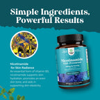 Vitamin B3 Niacinamide 500mg Capsules - Mitochondrial Energy and Potent Skin Supplement - AKA Vitamin B3 Niacin Flush Free and Nicotinamide 500mg - Flush Free Niacin Supplement - 180 Count